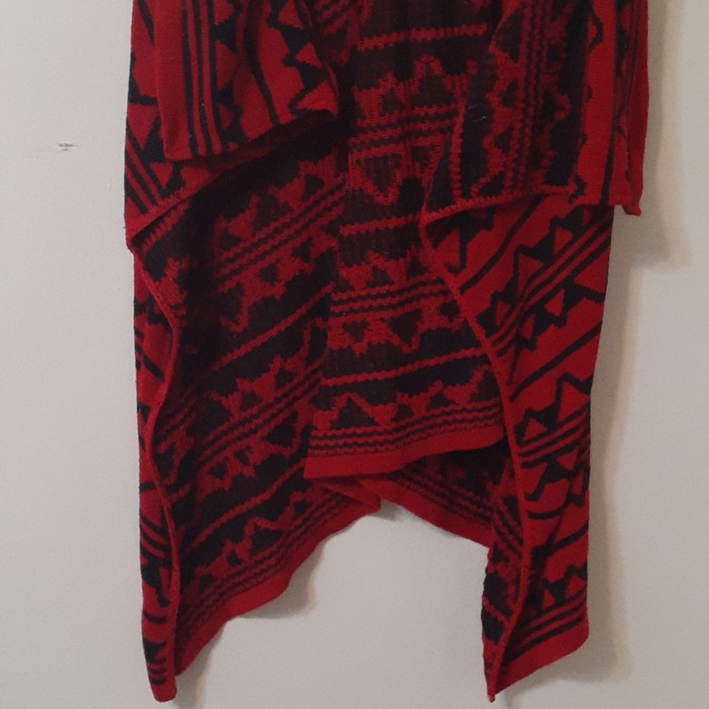 Large red & black cardigan - Picture 3 of 7